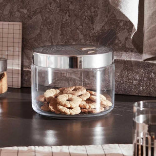 Alessi LC20 Carmeta glass biscuit box with lid in steel - Buy now on ShopDecor - Discover the best products by ALESSI design