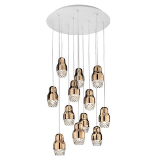 Axolight Fedora 12 suspension lamp by Dima Loginoff Axolight Rose gold RO - Buy now on ShopDecor - Discover the best products by AXOLIGHT design