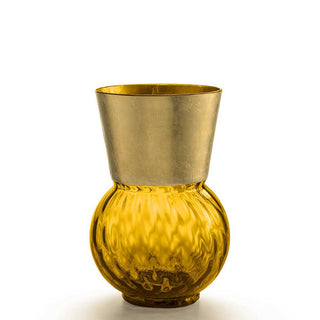 Nason Moretti Basilio medium vase with gold edge - Murano glass Nason Moretti Amber - Buy now on ShopDecor - Discover the best products by NASON MORETTI design