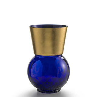Nason Moretti Basilio medium vase with gold edge - Murano glass Nason Moretti Blue - Buy now on ShopDecor - Discover the best products by NASON MORETTI design