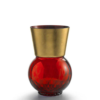 Nason Moretti Basilio medium vase with gold edge - Murano glass Nason Moretti Red - Buy now on ShopDecor - Discover the best products by NASON MORETTI design