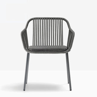 Pedrali Babila Twist 2795 armchair with cushion for outdoor use Pedrali Anthracite grey GA - Buy now on ShopDecor - Discover the best products by PEDRALI design