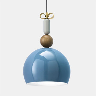 Il Fanale Bon Ton pendant lamp 3/4 - Metal Il Fanale Bon ton Light blue - Buy now on ShopDecor - Discover the best products by IL FANALE design