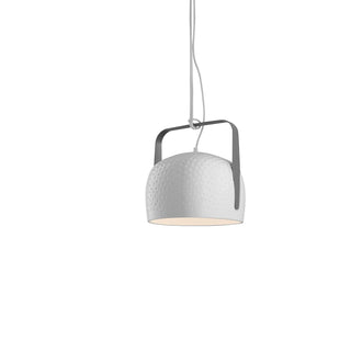 Karman Bag suspension lamp diam. 21 cm. ceramic with texture Glossy white - Buy now on ShopDecor - Discover the best products by KARMAN design
