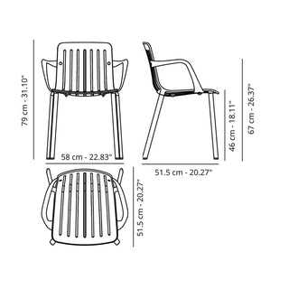 Magis Plato chair with arms - Buy now on ShopDecor - Discover the best products by MAGIS design