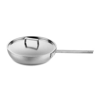 Mepra Attiva Vintage frying pan one handle with lid diam. 26 cm. pewter - Buy now on ShopDecor - Discover the best products by MEPRA design