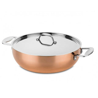 Mepra Toscana Copper frying pan with lid diam. 28 cm. - Buy now on ShopDecor - Discover the best products by MEPRA design
