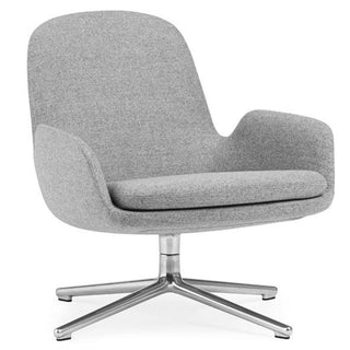 Normann Copenhagen Era lounge swivel chair full upholstery fabric with aluminium structure Normann Copenhagen Era Synergy LDS16 - Buy now on ShopDecor - Discover the best products by NORMANN COPENHAGEN design