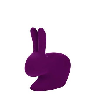 Qeeboo Rabbit Chair Velvet Finish in the shape of a rabbit Qeeboo Violet velvet - Buy now on ShopDecor - Discover the best products by QEEBOO design