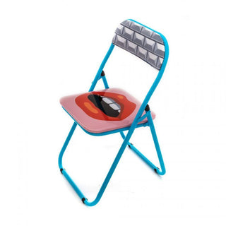Seletti Blow Mouth folding chair with mouth decor - Buy now on ShopDecor - Discover the best products by SELETTI design