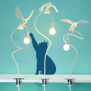 Seletti Sparrow Cruising with clamp table lamp - Buy now on ShopDecor - Discover the best products by SELETTI design
