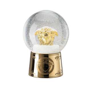 Versace meets Rosenthal Golden Medusa glass sphere w. snow effect h. 16.8 cm. - Buy now on ShopDecor - Discover the best products by VERSACE HOME design